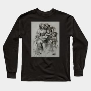 Loose study after Leonardo Long Sleeve T-Shirt